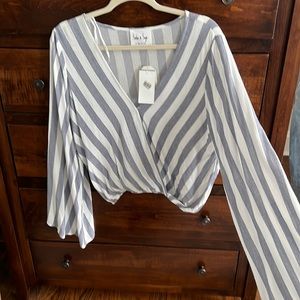 NWT bell sleeved top